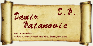 Damir Matanović vizit kartica